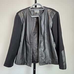 Originaux Pablo Leather Knit Jacket Medium Minimalist Goth Career Biker Staple